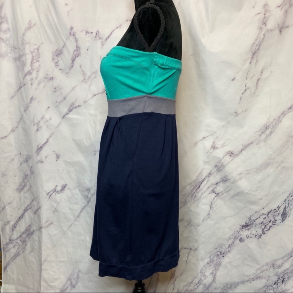 Anthropologie Ric Rac Colorblock Strapless Dress - Picture 3 of 8